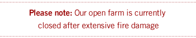 Open farm closed until further notice