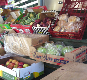 Hinchliffe's fresh veg for sale