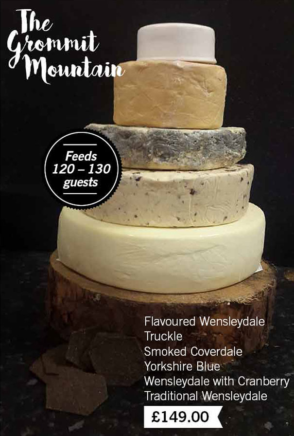 The Grommit Mountain Cheese Wedding Cake