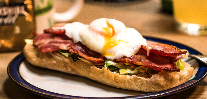 Bacon & Egg Crostini